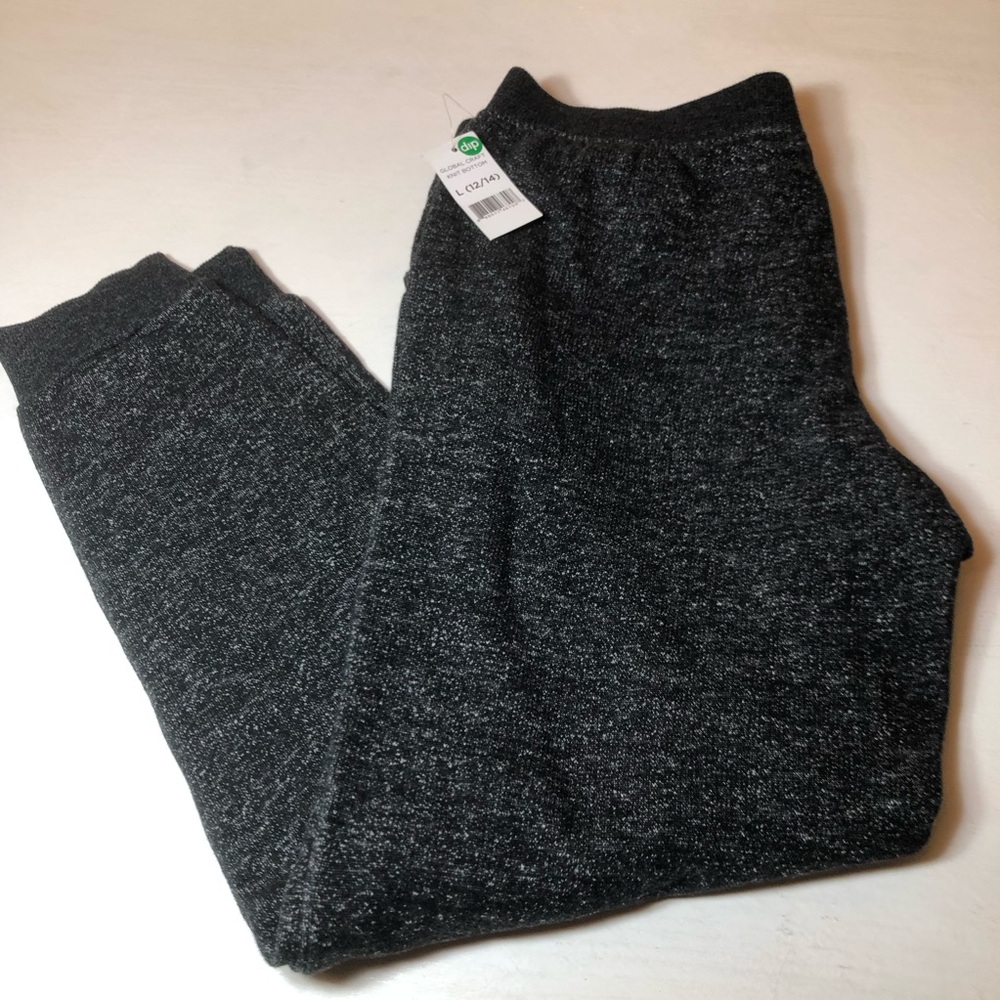 Girl’s Cozy Black Jogger Pants, Large 12-14, NWT, pet/smoke free home